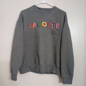 Lacoste Live Unisex Sweatshirt With Multicolor Logo And Front Zipper
